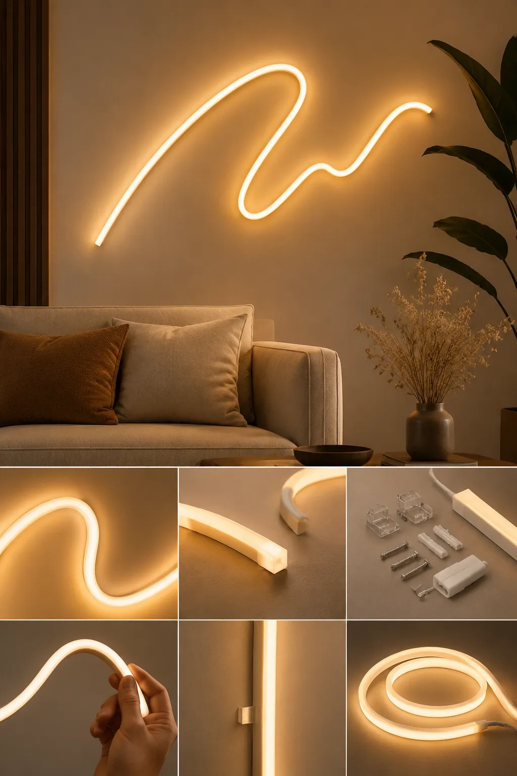 Custom LED neon piece glowing
