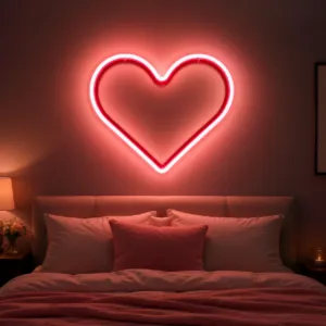 LED Neon Heart Wall Light