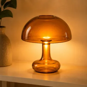 Mushroom Glass Accent Lamp