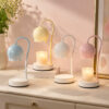 Lily Bud Shade Candle Warmer Lamp, S-Curve Stem