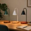 Inverted Cone Candle Warmer Lamp, Oval Wood Base