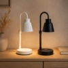 Tapered Bell Shade Candle Warmer Lamp, Height-Adjustable S-Stem