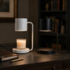 Cylinder Shade Candle Warmer Lamp, Round Metal Base