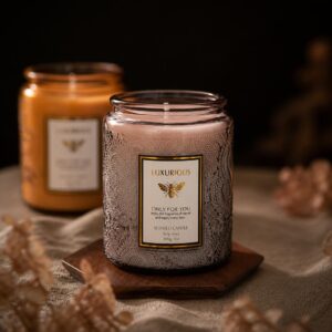 Soy Wax Scented Candle, Amber Jar (Medium)