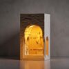 David Bust Candle Warmer Lamp, Square Plaster Base