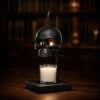 Skull Candle Warmer Lamp, Metal Shade and Base