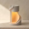 Spiral Staircase Candle Warmer Lamp, Round Plaster Base