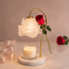 Rose Blossom Candle Warmer Lamp, Marble Base