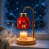 Christmas Reindeer Candle Warmer Lamp, Openwork Metal Shade