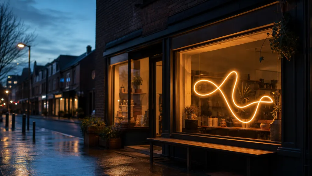 Neon Sign for Shop Fronts, Windows and Counter Walls